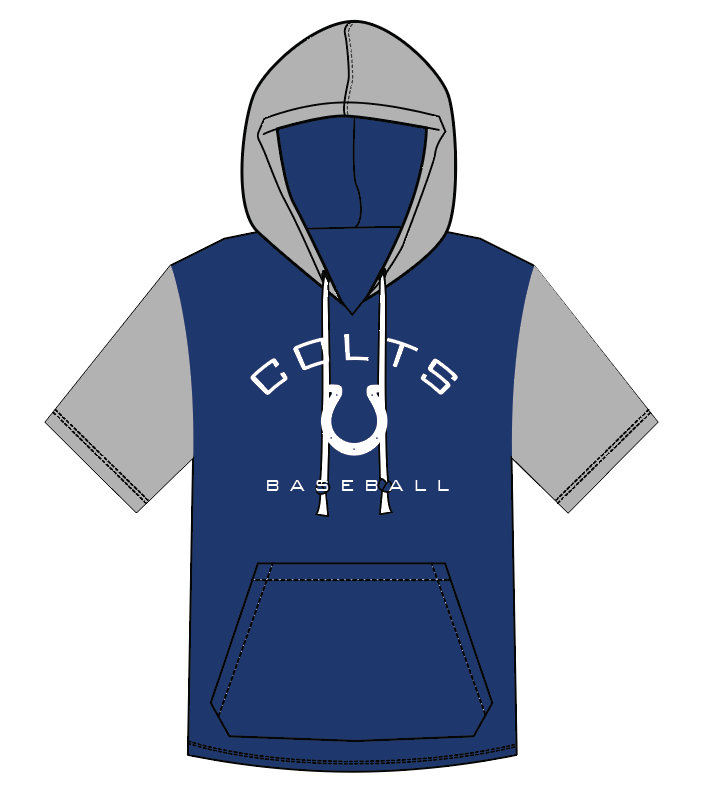 Colts Colorblock Short Sleeve Hoodie